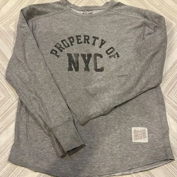 Original Retro Brand Other - The Original Retro Brand Boys Grey ‘Property of NYC’ Sweatshirt